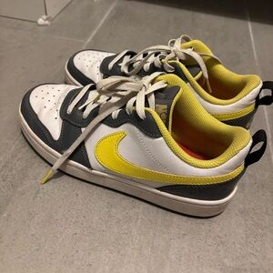 Yellow and Gray Nike Sneakers